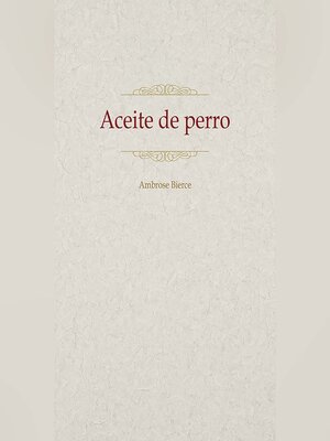 cover image of Aceite de perro